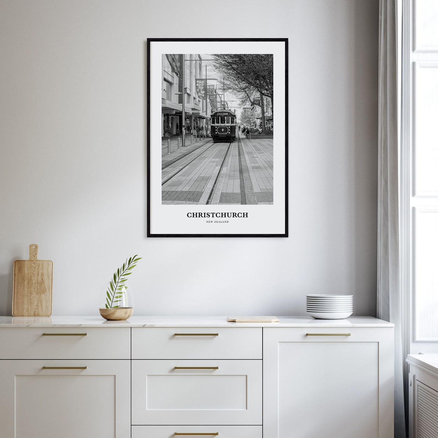 Christchurch Portrait B&W No 2 Poster