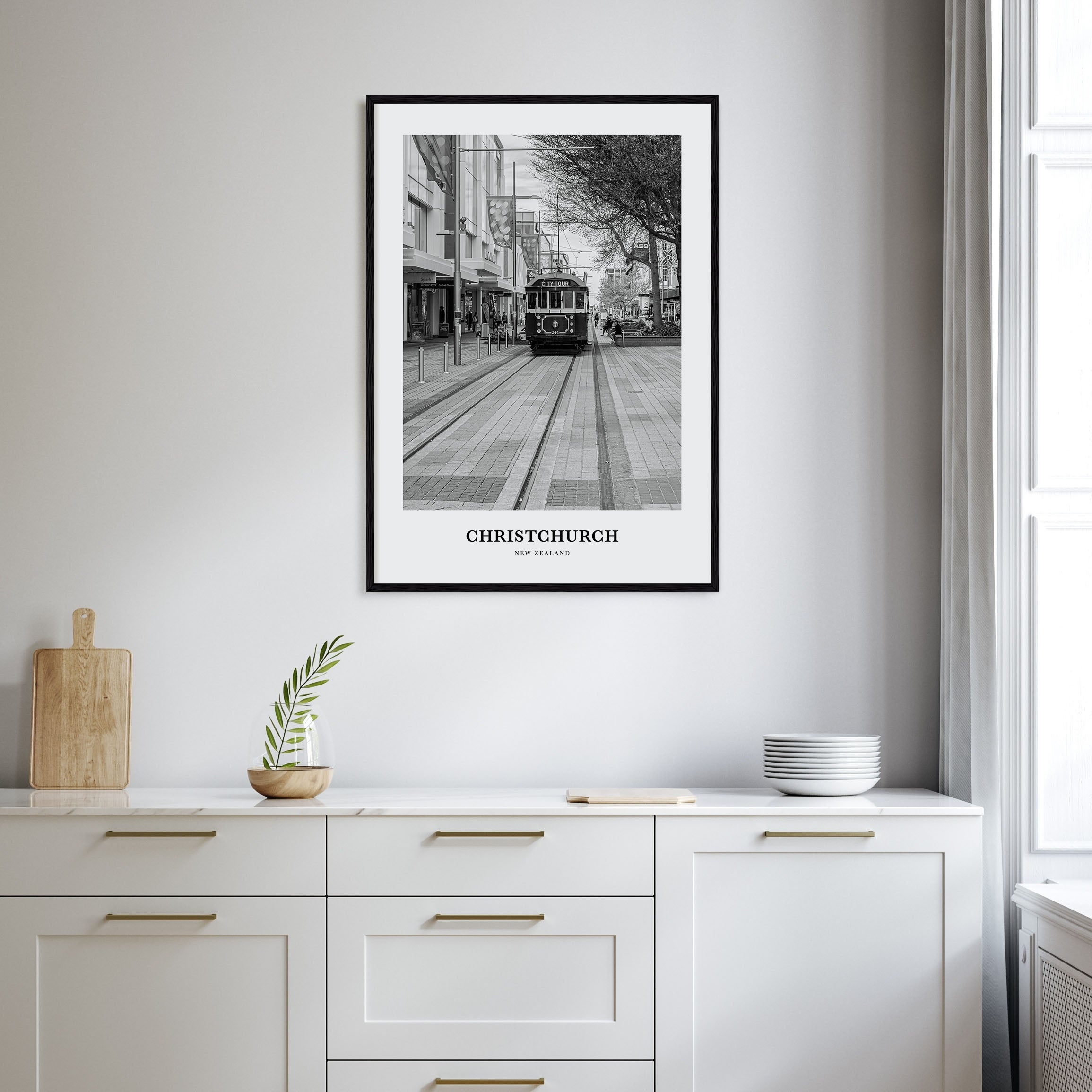 Christchurch Portrait B&W No 2 Poster