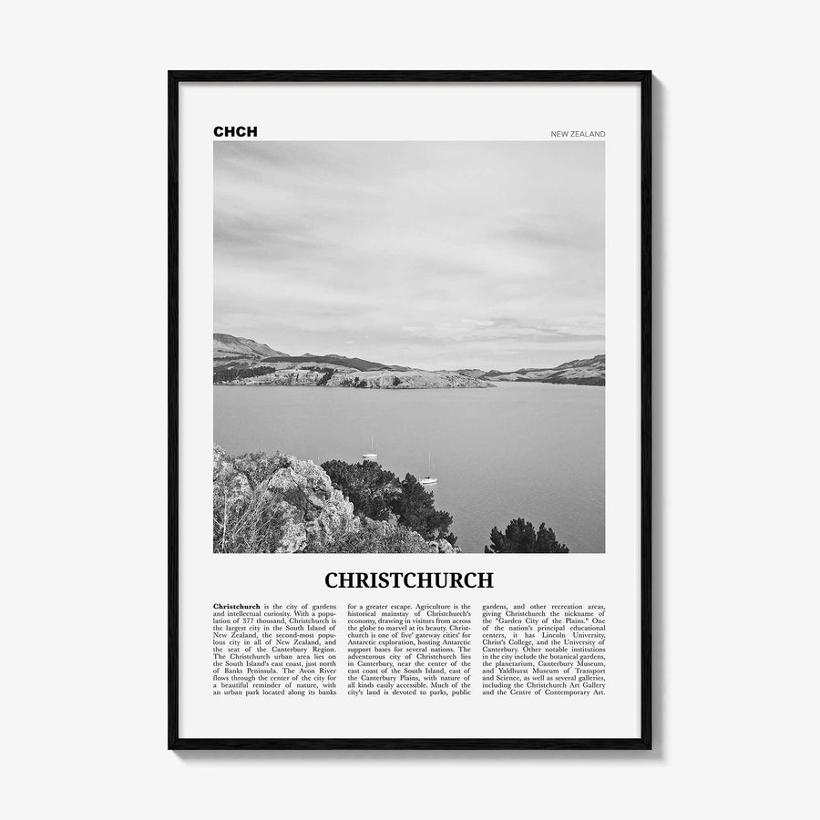 Christchurch Print Black and White No 1, Christchurch Wall Art, Christchurch Poster, Christchurch Photo, New Zealand Poster Print