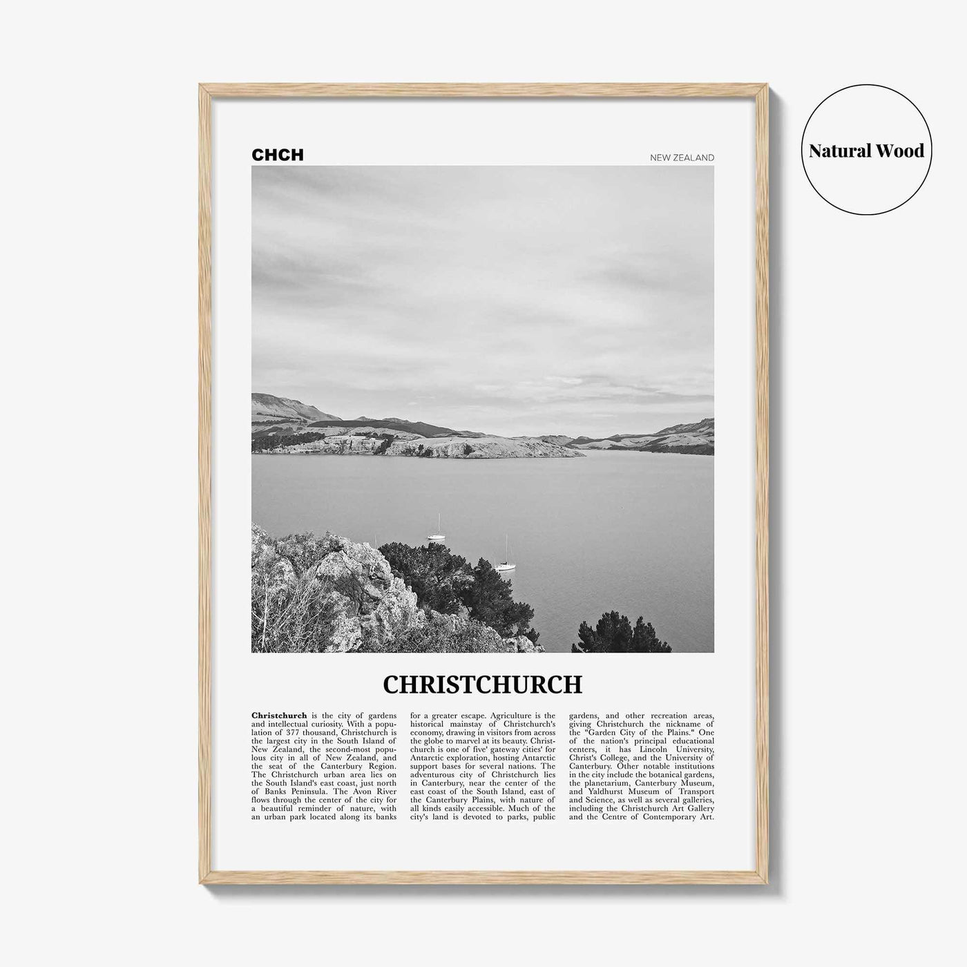 Christchurch Print Black and White No 1, Christchurch Wall Art, Christchurch Poster, Christchurch Photo, New Zealand Poster Print