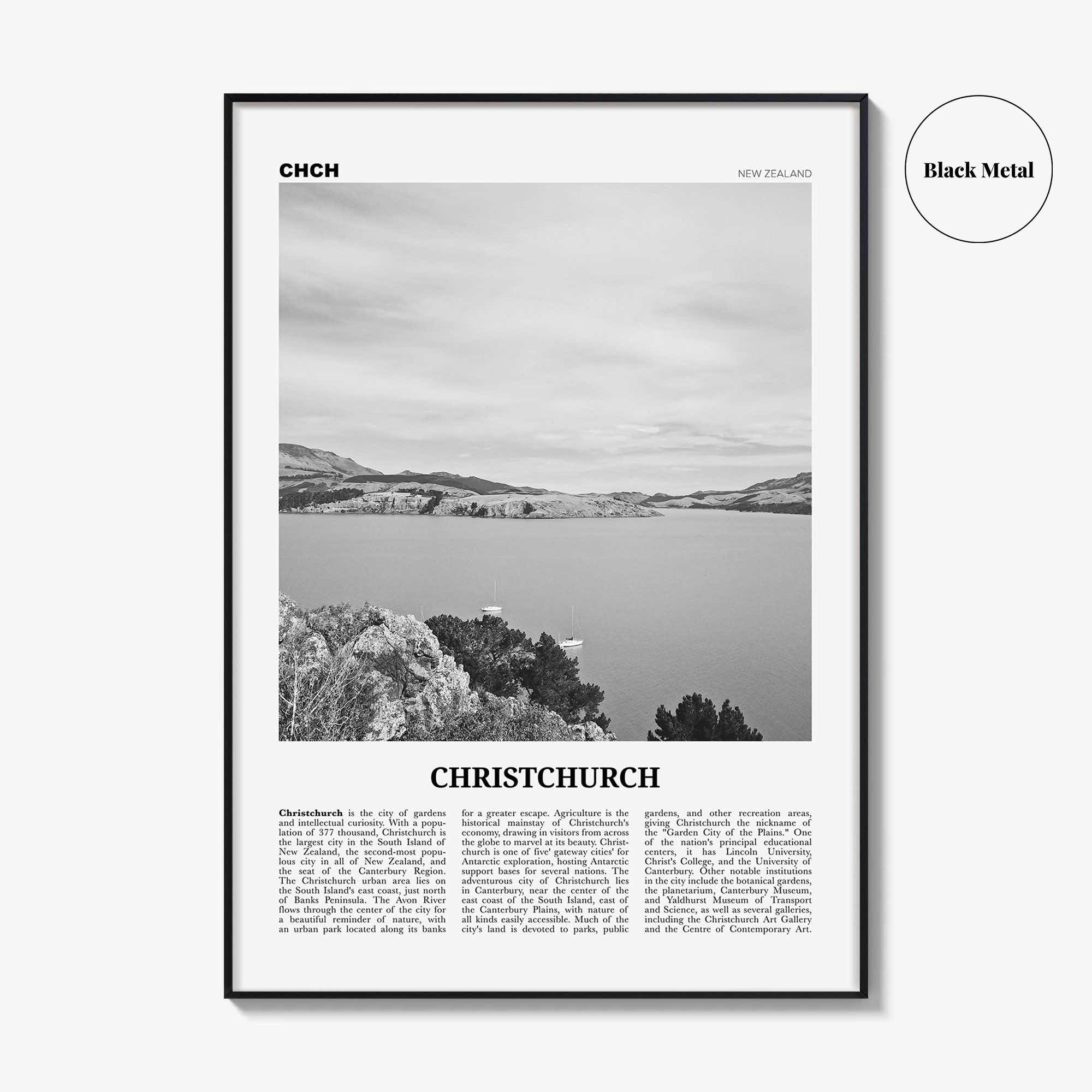 Christchurch Print Black and White No 1, Christchurch Wall Art, Christchurch Poster, Christchurch Photo, New Zealand Poster Print