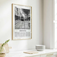 Christchurch Print Black and White No 2, Christchurch Wall Art, Christchurch Poster, Christchurch Photo, New Zealand Poster Print, Oceania