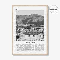 Chula Vista Print Black and White, Chula Vista Wall Art, Chula Vista Poster, Chula Vista Photo, Chula Vista Wall Décor, California, USA