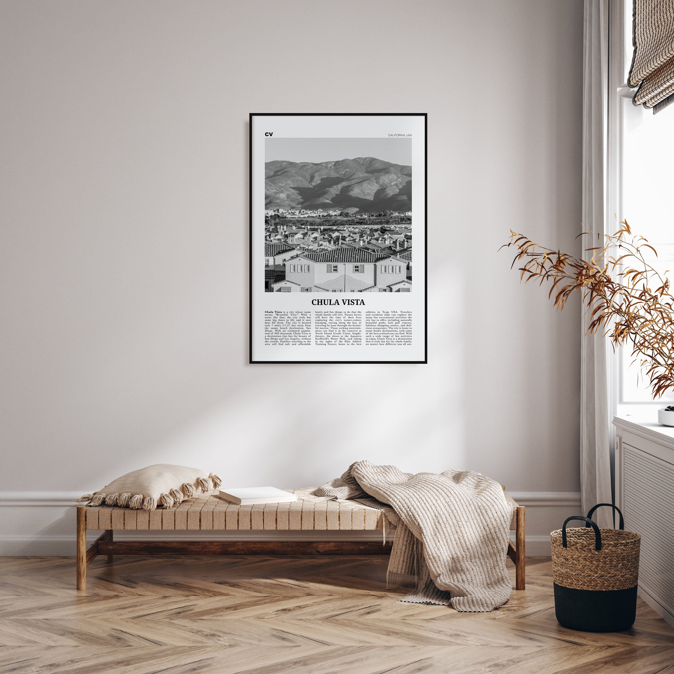 Chula Vista Travel B&W Poster