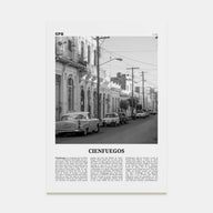 Cienfuegos Travel B&W Poster