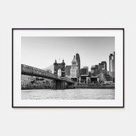 Cincinnati Landscape B&W Poster