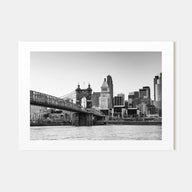 Cincinnati Landscape B&W Poster