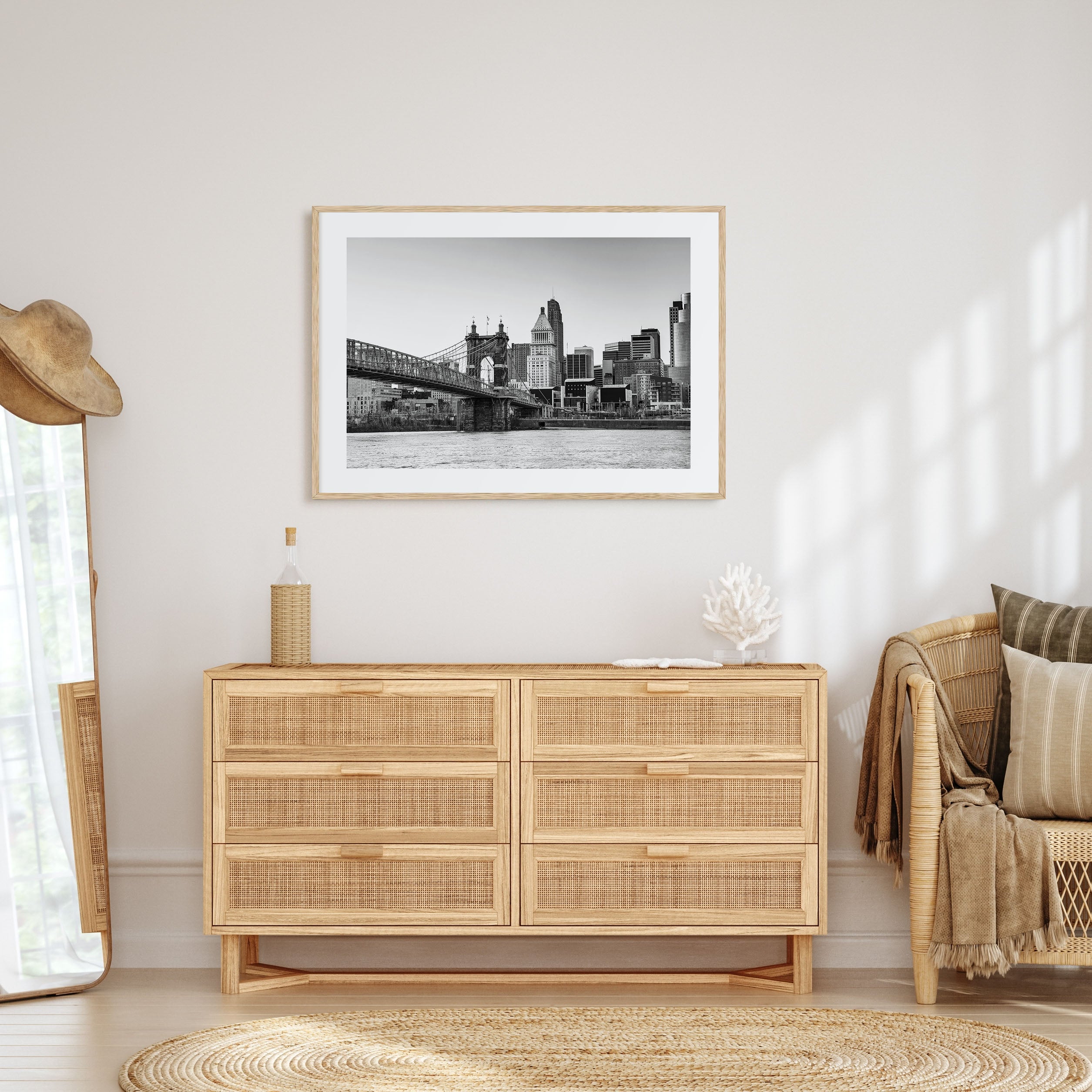 Cincinnati Landscape B&W Poster