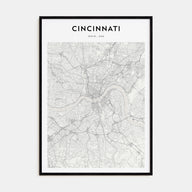 Cincinnati Map Portrait Poster