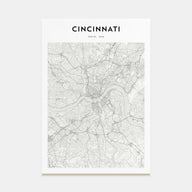 Cincinnati Map Portrait Poster