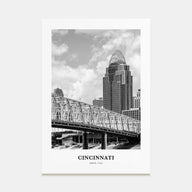 Cincinnati Portrait B&W No 1 Poster
