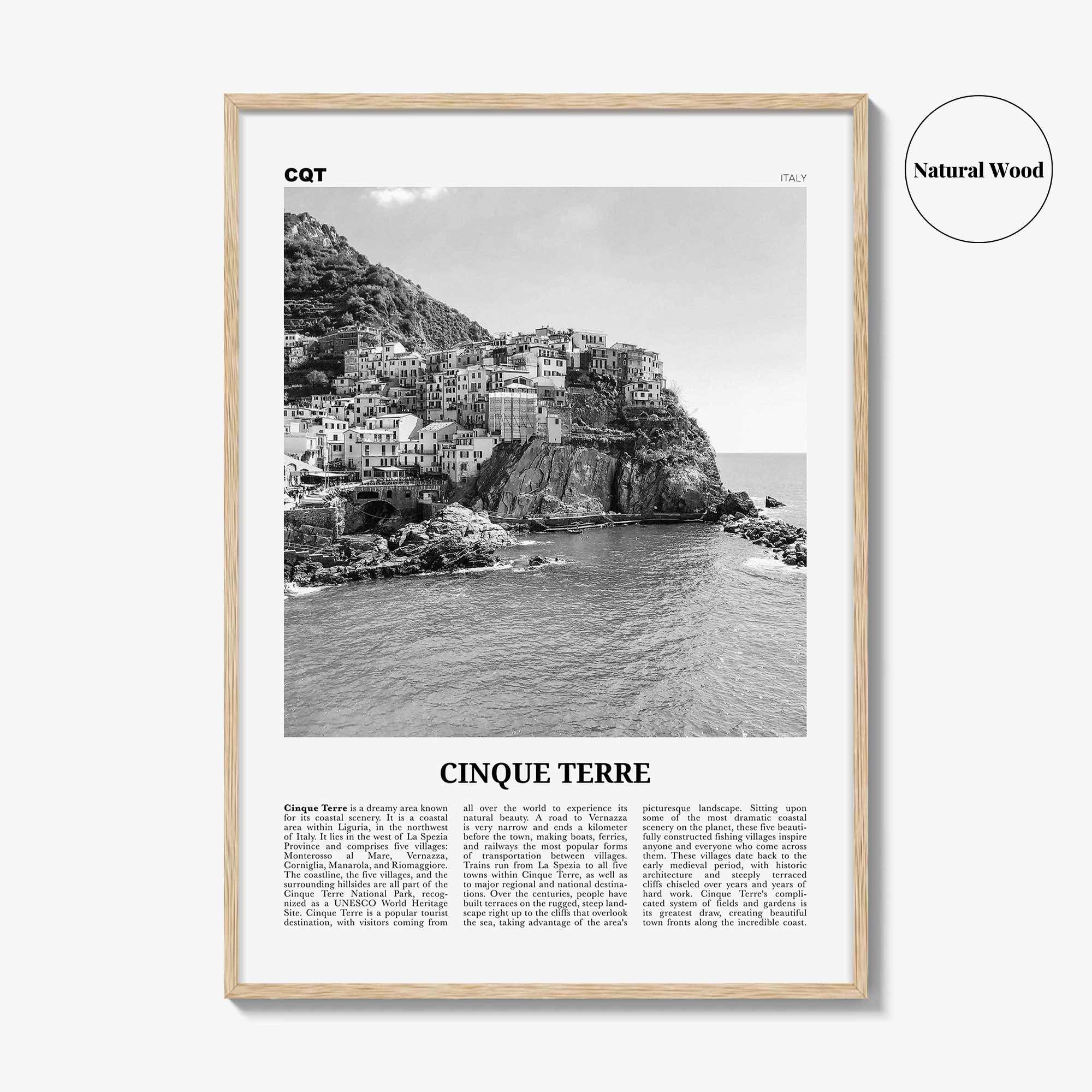 Cinque Terre Print Black and White No 1, Cinque Terre Wall Art, Cinque Terre Poster, Cinque Terre Photo, Italy, Italia, Liguria La Spezia