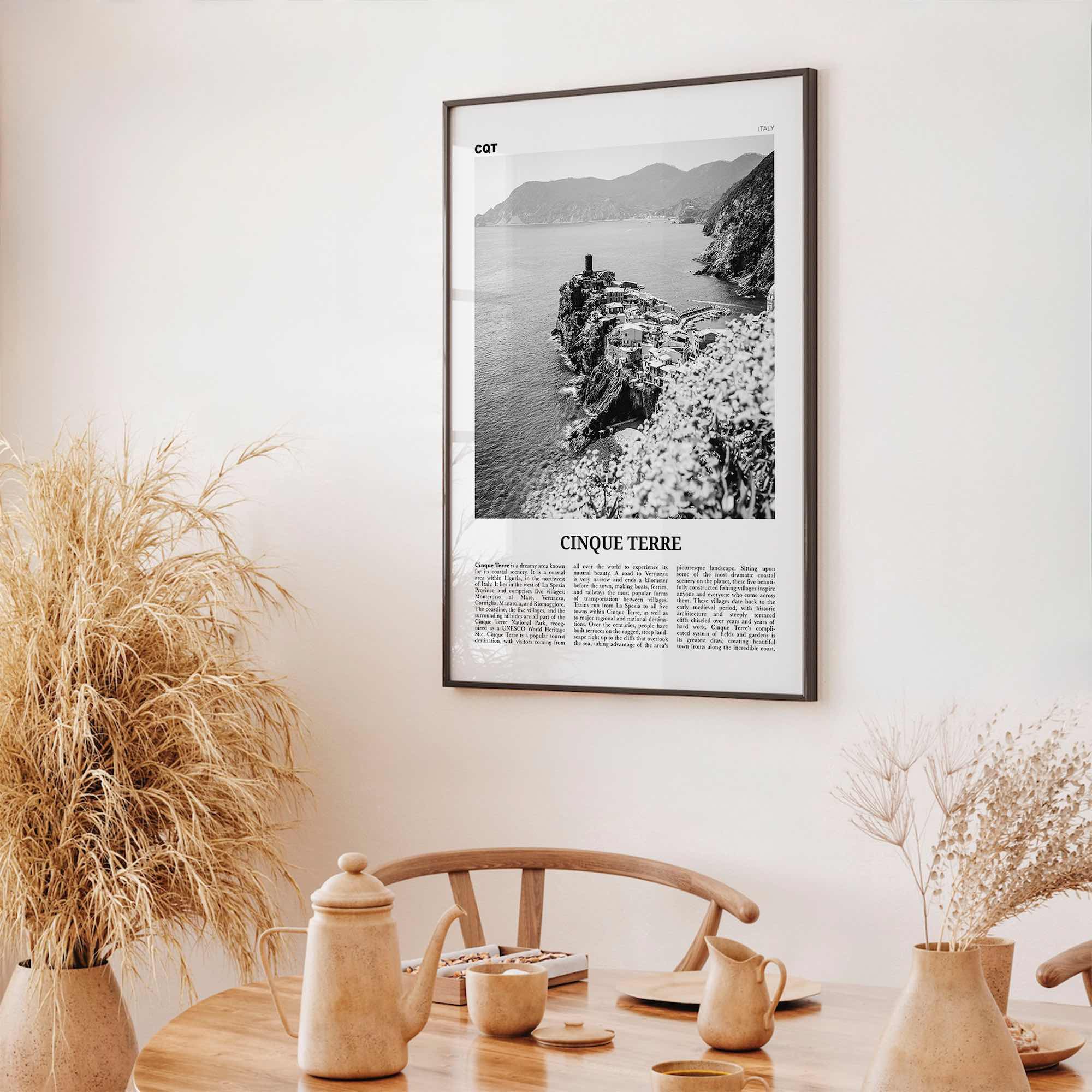 Cinque Terre Print Black and White No 2, Cinque Terre Wall Art, Cinque Terre Poster, Cinque Terre Photo, Italy, Liguria La Spezia