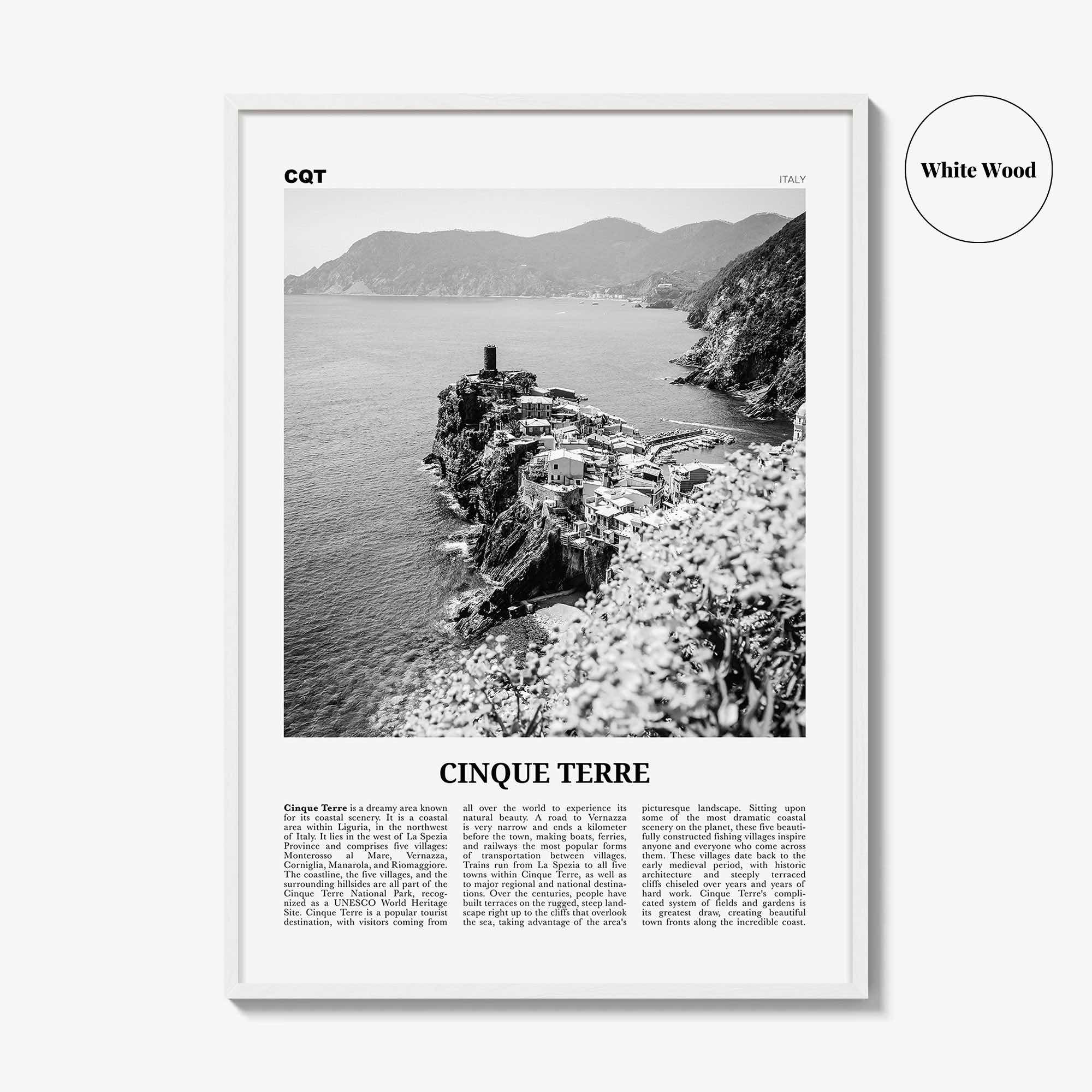 Cinque Terre Print Black and White No 2, Cinque Terre Wall Art, Cinque Terre Poster, Cinque Terre Photo, Italy, Liguria La Spezia