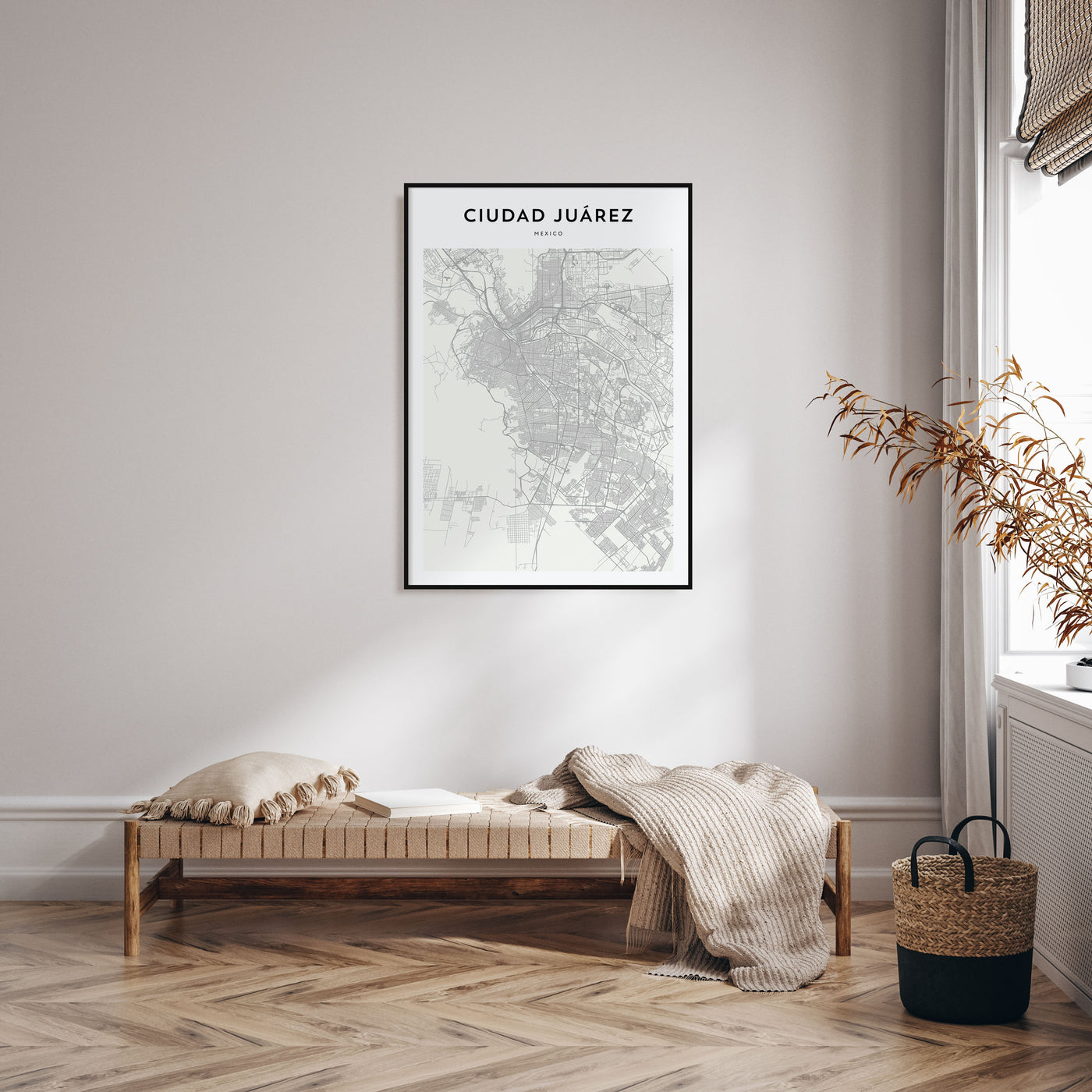 Ciudad Juárez Map Portrait Poster