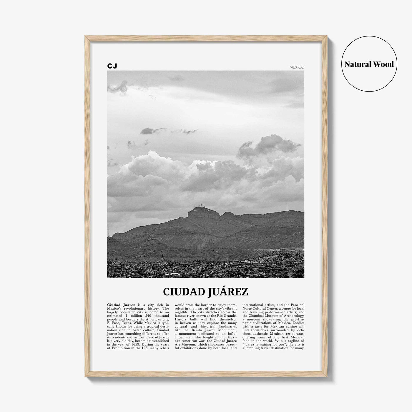 Ciudad Juarez Print Black and White, Ciudad Juárez Wall Art, Ciudad Juárez Poster, Ciudad Juárez Photo, Ciudad Juárez Décor, Mexico