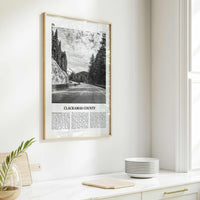 Clackamas County Print Black and White, Clackamas County Wall Art, Clackamas Poster, Clackamas Photo, Clackamas Wall Décor, Clackamas Map