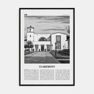 Claremont Travel B&W Poster