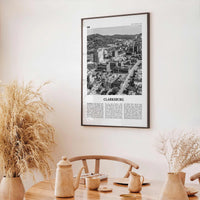 Clarksburg Print Black and White, Clarksburg Wall Art, Clarksburg Poster, Clarksburg Photo, Clarksburg Wall Décor, West Virginia, USA