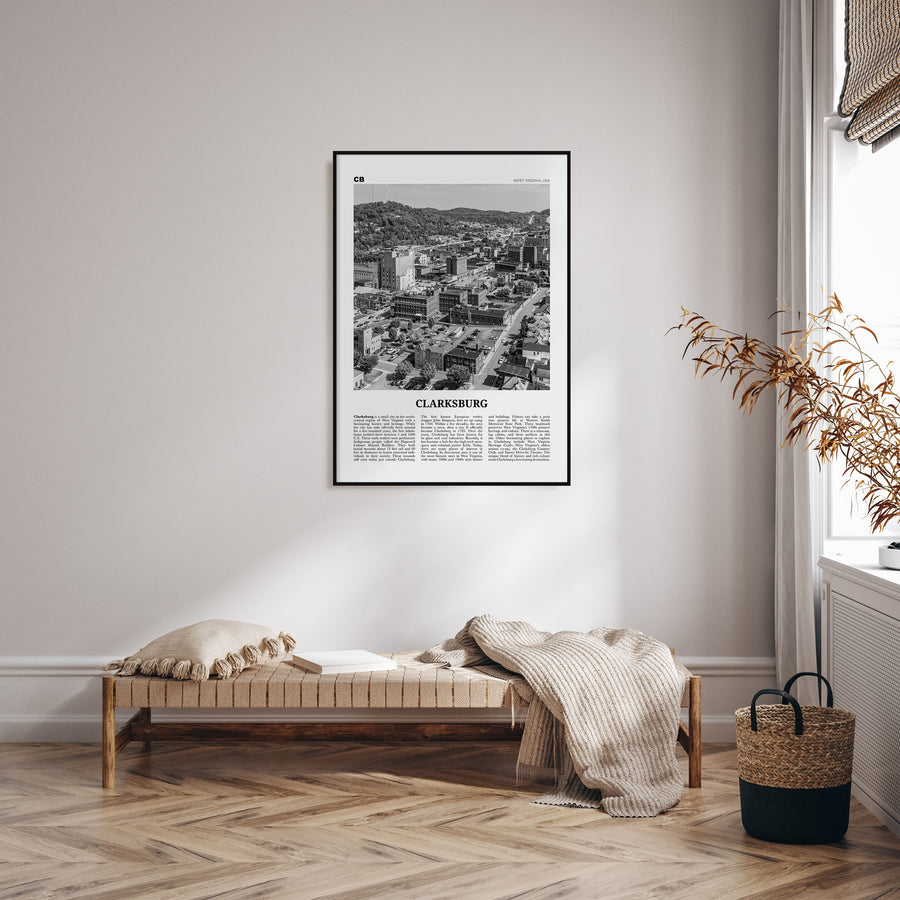 Clarksburg Travel B&W Poster