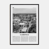 Clarksville Travel B&W Poster
