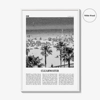 Clearwater Print Black and White, Clearwater Wall Art, Clearwater Poster, Clearwater Photo, Clearwater Décor, Florida, USA, United States
