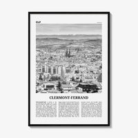 Clermont Ferrand Print Black and White, Clermont-Ferrand Art, Clermont-Ferrand Poster, Clermont-Ferrand Photo, Décor, Clermont-Ferrand Map