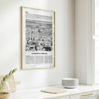 Clermont Ferrand Print Black and White, Clermont-Ferrand Art, Clermont-Ferrand Poster, Clermont-Ferrand Photo, Décor, Clermont-Ferrand Map