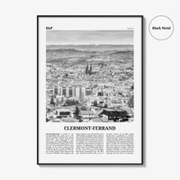 Clermont Ferrand Print Black and White, Clermont-Ferrand Art, Clermont-Ferrand Poster, Clermont-Ferrand Photo, Décor, Clermont-Ferrand Map