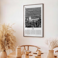 Cles Print Black and White, Cles Wall Art, Cles Poster, Cles Photo, Cles Wall Décor, Cles Map, Italy