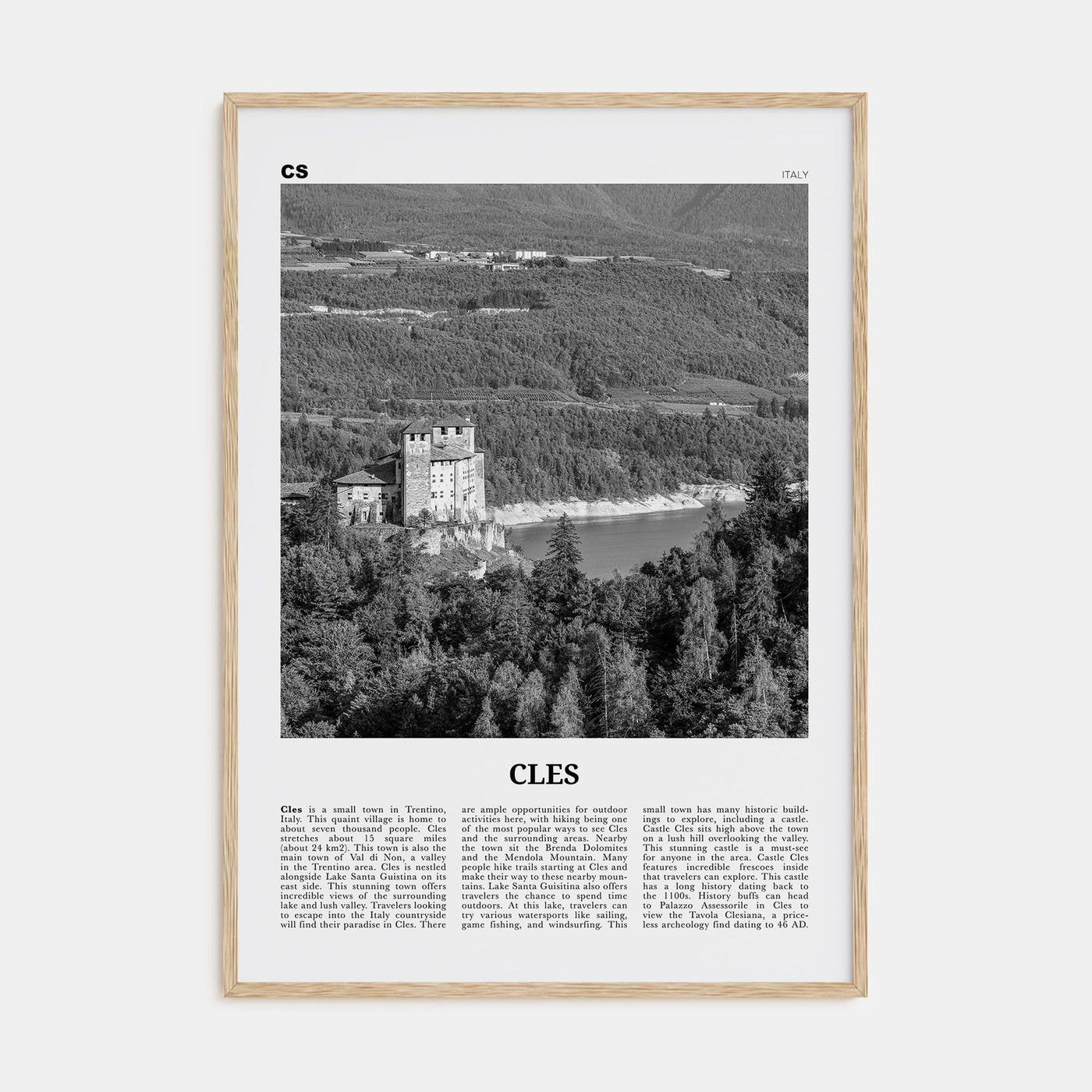 Cles Travel B&W Poster
