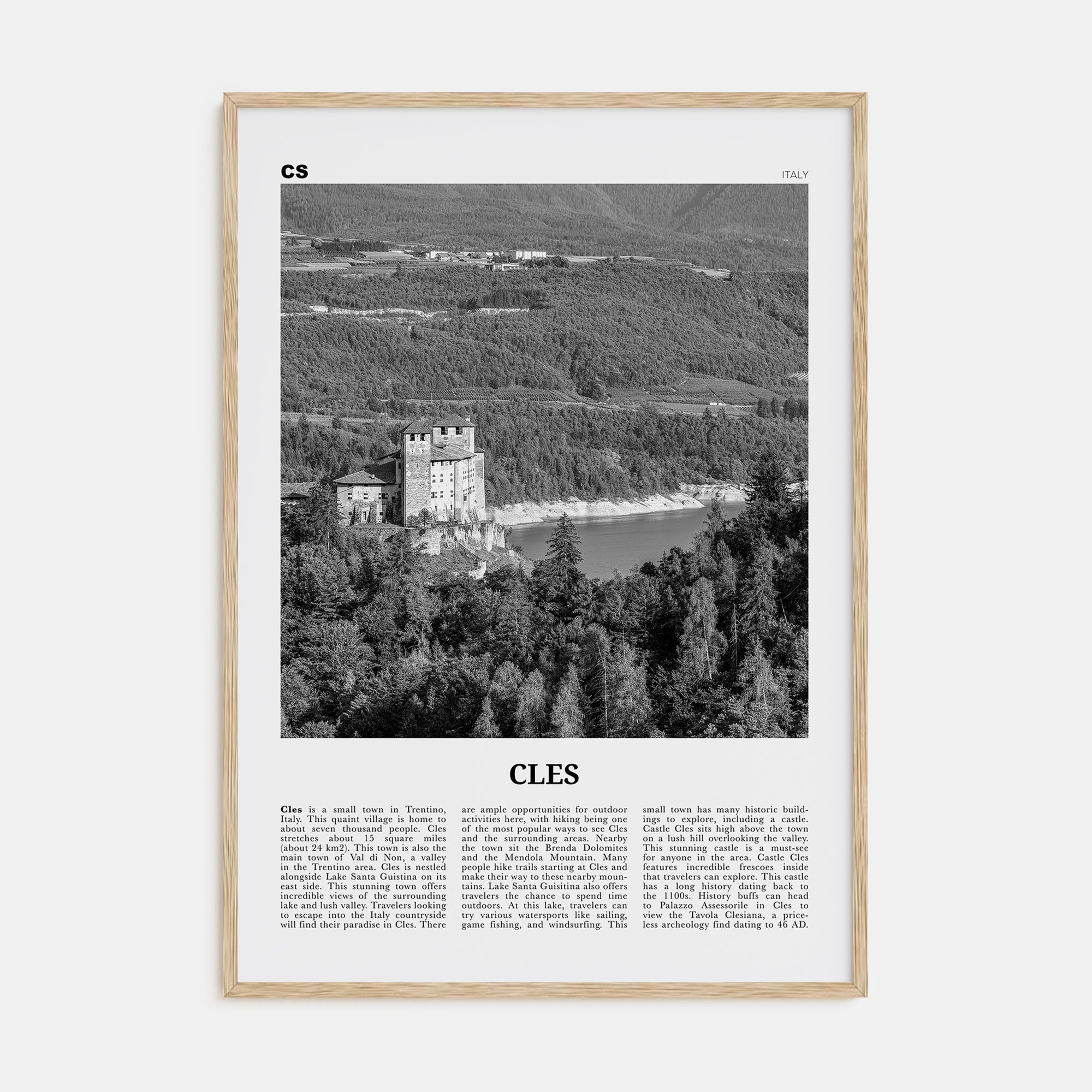 Cles Travel B&W Poster