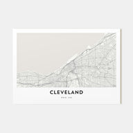 Cleveland Map Landscape Poster