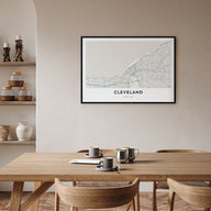 Cleveland Map Landscape Poster