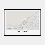 Cleveland Map Landscape Poster