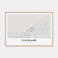 Cleveland Map Landscape Poster