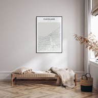 Cleveland Map Portrait Poster