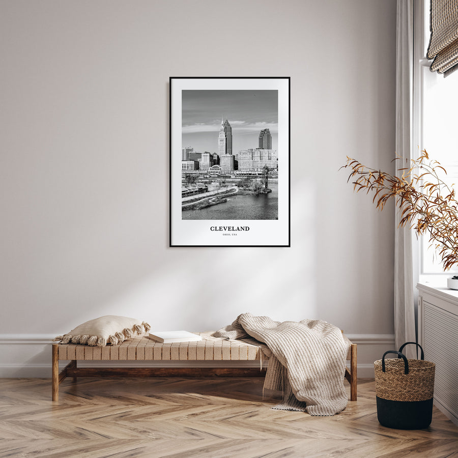 Cleveland Portrait B&W No 3 Poster