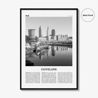 Cleveland Print Black and White No 1, Cleveland Wall Art, Cleveland Poster, Cleveland Photo, Ohio, USA, United States, North America