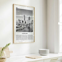 Cleveland Print Black and White No 2, Cleveland Wall Art, Cleveland Poster, Cleveland Photo, Ohio, USA, United States, North America