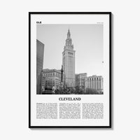 Cleveland Print Black and White No 3, Cleveland Wall Art, Cleveland Poster, Cleveland Photo, Ohio, USA, United States, North America