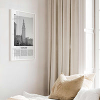 Cleveland Print Black and White No 3, Cleveland Wall Art, Cleveland Poster, Cleveland Photo, Ohio, USA, United States, North America