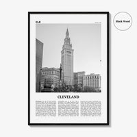 Cleveland Print Black and White No 3, Cleveland Wall Art, Cleveland Poster, Cleveland Photo, Ohio, USA, United States, North America