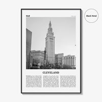 Cleveland Print Black and White No 3, Cleveland Wall Art, Cleveland Poster, Cleveland Photo, Ohio, USA, United States, North America