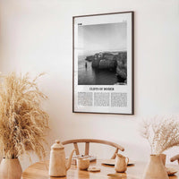 Cliffs of Moher Print Black and White, Cliffs of Moher Wall Art, Cliffs of Moher Poster, Cliffs of Moher Photo, Wall Décor, Ireland