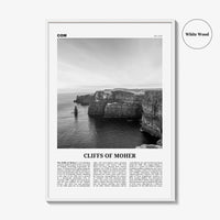 Cliffs of Moher Print Black and White, Cliffs of Moher Wall Art, Cliffs of Moher Poster, Cliffs of Moher Photo, Wall Décor, Ireland