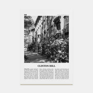 Clinton Hill Travel B&W Poster