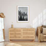 Cloudy Forest Photo B&W No 2 Poster