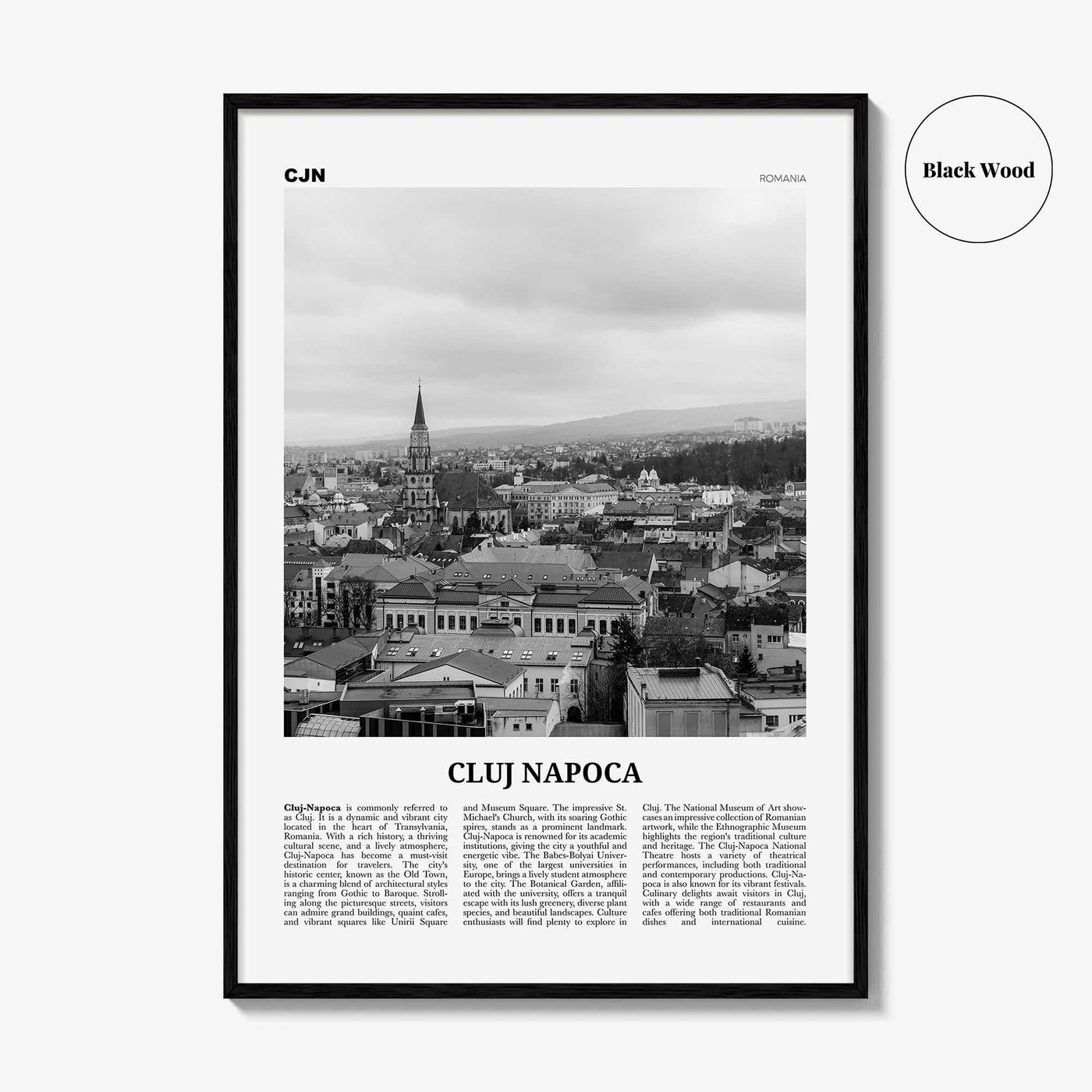 Cluj Napoca Print Black and White, Cluj Napoca Wall Art, Cluj Napoca Poster, Cluj Napoca Photo, Cluj Napoca Wall Décor, Cluj Napoca, Romania