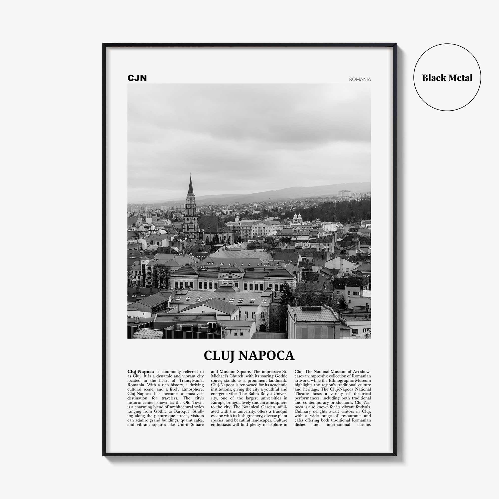 Cluj Napoca Print Black and White, Cluj Napoca Wall Art, Cluj Napoca Poster, Cluj Napoca Photo, Cluj Napoca Wall Décor, Cluj Napoca, Romania